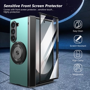 Per <span class=keywords><strong>Samsung</strong></span> <span class=keywords><strong>Galaxy</strong></span> Z Fold6 medaglia d'oro girevole serie anello porta telefono custodia - Product Image 2