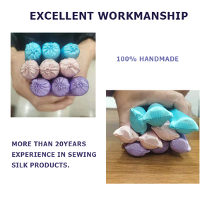 Lujo 100% pura seda de morera palillos <span class=keywords><strong>para</strong></span> el cabello cinta de rodillo de pelo Flexible con Scrunchie gran oferta rizador de pelo sin calor - Product Image 5