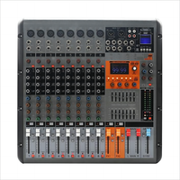 Professionnel numérique double 99 dsp effets interface usb console de son mixage 650W 8 canaux puissance mélangeur audio