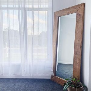 Gương Tái Chế Thông Phòng Khách Khung Gỗ Kính Cao DANDOU Đồ Nội Thất Gỗ Tự Nhiên Màu Gỗ Rắn Chấp Nhận 10 Miếng - Product Image 4