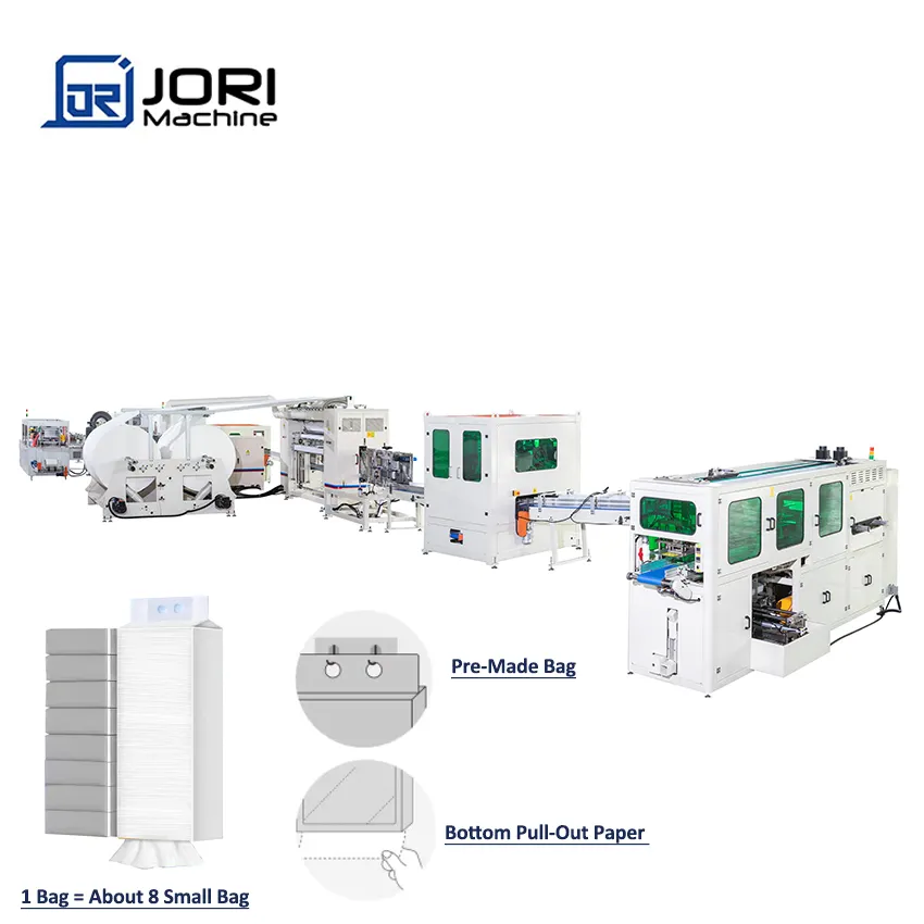 Soft Face paper tissue Paper Production Line Facial Tissue Folding Machine packing machine