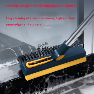 Brosse à <span class=keywords><strong>carrelage</strong></span> 3-en-1 en nylon rigide et PP, écologique, à long manche, pour coins difficiles, nettoyage efficace des sols et salles de bain - Product Image 5