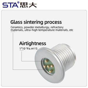 <span class=keywords><strong>Conector</strong></span> Hermético de Sinterización de Vidrio <span class=keywords><strong>M12</strong></span> de <span class=keywords><strong>4</strong></span> <span class=keywords><strong>Pines</strong></span> y 5 Núcleos, Acero Inoxidable 316L, Enchufe de Aviación, Sensor Sellado, <span class=keywords><strong>Conector</strong></span> de Brida - Product Image 6