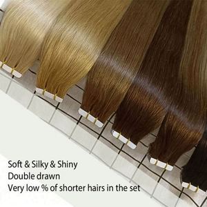 Extensiones de Cabello Remy Ruso con Cinta Adhesiva, Ombre, 100% Cabello Humano, Doble Trama, Alta Calidad - Product Image 2