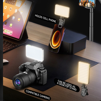 Lampe de remplissage LED portable D10 3000 mAh, 3 couleurs réglables pour appareil photo, téléphone, vidéoconférence et tournage