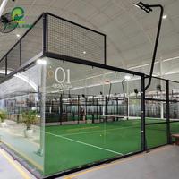 6MX20M Fabricant de terrain de paddle panoramique simple pour terrain de padel intérieur et extérieur avec 15 ans d'expérience