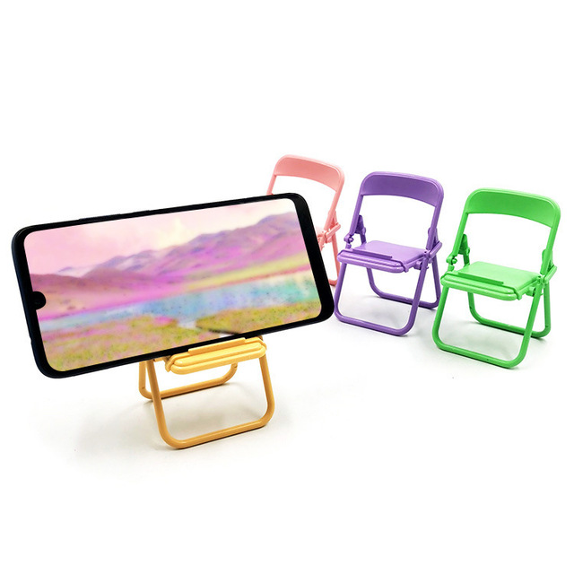 Chair Phone Holders Adjustable Cute Phone Holder Mini Chair Phone Desk Stand Lazy Mobile Holder