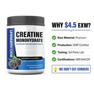 LIFEWORTH Créatine Monohydrate en Poudre en Vrac 5g par Portion - LIFEWORTH Pure & Sans Arôme, Certifiée NSF pour Athlètes et Culturistes - Product Image 1