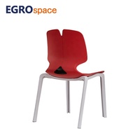 Chaise de bureau en plastique empilable et pliable EGROspace pour visiteurs, formation, conférences et réunions