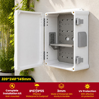 Boîtier de jonction en plastique ABS IP67 pour électronique et instruments, avec panneau de montage et dissipation thermique pour applications extérieures