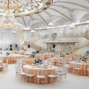 เก้าอี้อะคริลิคใสด้านหลังทรงกลมเก้าอี้รับประทานอาหารเก้าอี้งานแต่งงานคริสตัลหรูหราหรูหราไม่มีที่วางแขนแบบทันสมัย - Product Image 5