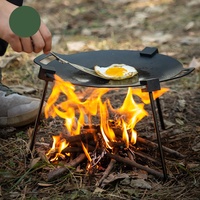 Support de Plaque de Cuisson Portable en Alliage d'Aluminium pour Barbecue Extérieur, Accessoire Multifonctionnel pour Camping