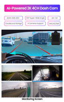 Caméra embarquée multi-lentilles EMV 4G GPS ADAS DMS 4CH 1080P/720P avec capteur G, enregistreur vidéo, IA intégrée, Wi-Fi, vision nocturne, BSD, pour flotte