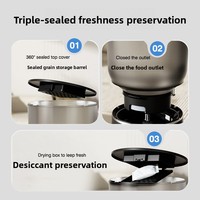 Distributeur automatique de croquettes pour animaux de compagnie 4,2 L avec WiFi, trémie scellée, grande ouverture de distribution et batterie de secours pour programmes OEM/ODM de fournitures pour animaux de compagnie