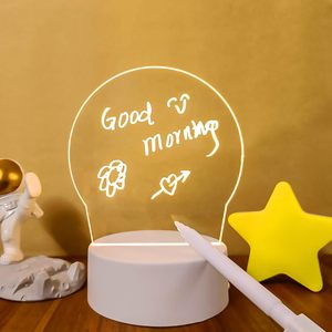 Creative High End <b>Mini</b> 3D Message Board Night <b>Light</b> <b>LED</b> Desk Lamp with Modern Design Dimmable Birthday Gift Features - Product Image 1