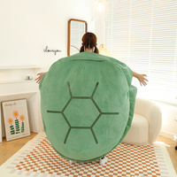 HY Coussins en forme de carapace de tortue portables, peluche de tortue en peluche, coussin de déguisement, lit, costume de Noël, d'Halloween pour enfants
