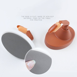Las puntas de uñas de silicona acrílica manual para práctica mecánica pueden ser desmontables para principiantes, Base de correa para dedo móvil - Product Image 3