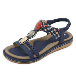 Comfort Open Toe <strong>Elastic</strong> Strap Women's Casual Strappy <strong>Sandal</strong> Summer <strong>Sandals</strong> for Women - Product Image 4