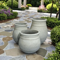 QUANGUI Pot de fleurs en céramique moderne, sculpté à la main, écologique, durable, léger, 20L, pour intérieur/extérieur/sol/suspendu/mur, usage domestique