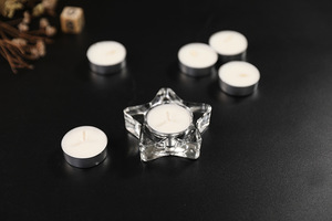 Vente en gros de porte-bougies en verre de Chine, bougeoirs transparents, plateaux carrés, bougies parfumées créatives, Noël - Product Image 3