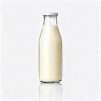 Bouteille en verre vide pour lait de 100 ml à 1000 ml avec bouchon en plastique – Vente en gros pour fournisseurs