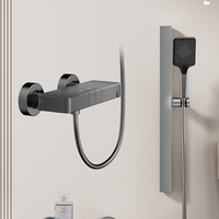 Mitigeur de douche moderne en alliage d'aluminium à commande double chaud/froid avec barre coulissante pour la modernisation de la salle de bain à domicile 3025