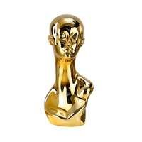 Nouveau Haute Qualité Rose Or Chrome Mannequins Stand Électrolytique Mannequin Tête Robe Forme Bijoux Lunettes De Soleil Chapeau Perruque Affichage