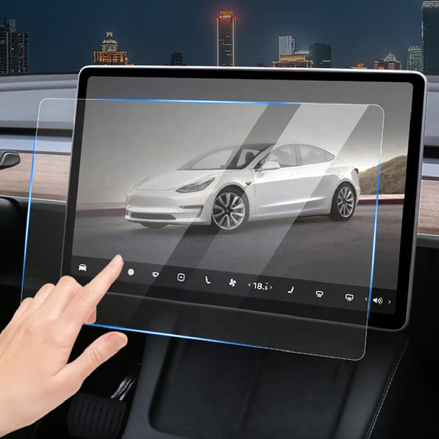 For Tesla Screen Protector 9H HD Car Navigation Screen Protector Tempered Glass Screen Protector for Tesla Model 3