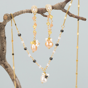 GUFEATHER ME43 18 Karat vergoldetes Kupfer und natürliche Perle, handgefertigte DIY-Ohrringe und Anhänger, nickelfrei, <span class=keywords><strong>2</strong></span> Stück/<span class=keywords><strong>Lot</strong></span> - Product Image 3