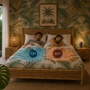 <span class=keywords><strong>Surmatelas</strong></span> intelligent thermorégulateur AI silencieux à double zone réglable (froid et chaud) pour couples, idéal pour toutes les saisons - Product Image 1