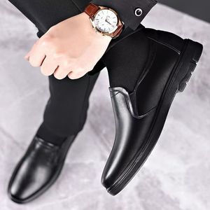 Men's <b>Comfortable</b> Office Slip-On <b>Shoes</b> Waterproof PU Upper Anti-Slip Dressy <b>Work</b> Loafers Breathable Hard-Wearing - Product Image 3