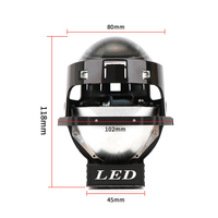 Projecteur Bi-LED 3 pouces 6000K, phare de projection 50W, coupelle de lampe unique avec ventilateur de refroidissement, lentille de phare H4, lumière LED de projecteur