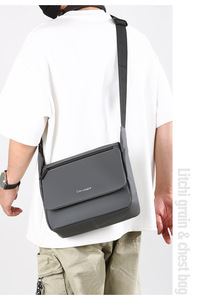 Nouveau style tendance, prix de gros, logo personnalisé, sacs messager d'extérieur en tissu enduit imperméable, sac bandoulière - Product Image 6