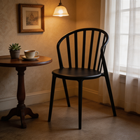 Chaise de salle à manger en plastique rouge, design moderne DHF, empilable, pour l'extérieur, la maison, le bureau et l'école