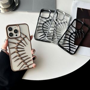 Coque de téléphone 3D en os de poisson évidée, ultra-fine, à dissipation thermique, anti-rayures, cadre nu, pour <span class=keywords><strong>iPhone</strong></span> 16 Pro Max – Meilleure vente - Product Image 1