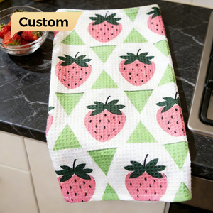Asciugamano da Cucina in Microfibra ad Asciugatura Rapida di Alta Qualità con Motivo a Fragola Adorabile Super Assorbente Personalizzabile per Pulizia - Product Image 1