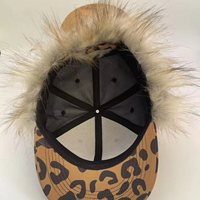 Gorra de Béisbol con Orejeras Personalizadas, Bordado 3D, Gorra con Orejeras de Piel de Leopardo, Gorra de 6 Paneles