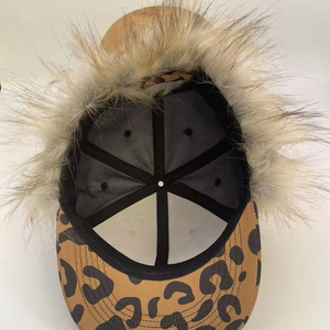 Ear Flap Custom 3D Embroidery Snapback <strong>Cap</strong> Ear Flap Hat Leapord 6 Panel <strong>Baseball</strong> <strong>Cap</strong> Hat with Fur <strong>Earflap</strong> - Product Image 4