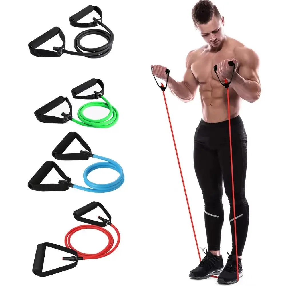 Conway RSB009 Wholesale Price 5 Levels Exercise Workout Elastic Resistance Band with Handle