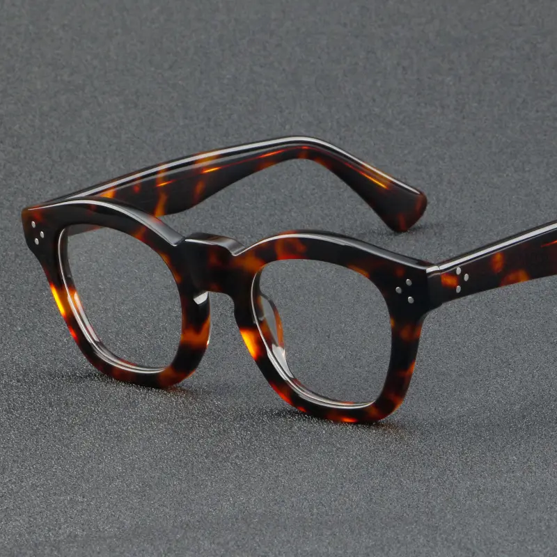ZHIHENG कस्टम लोगो फैक्टरी सीधे स्टॉक चश्मा फ्रेम ऑप्टिकल गोल एसीटेट आंख चश्मा फ्रेम में