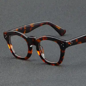 ZHIHENG Custom logo factory directly In stock eyeglasses frames optical round acetate eye glasses frame