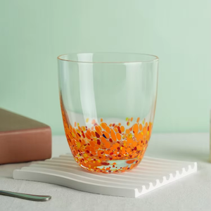 Tazza in vetro soffiato artigianale da 370ml con Design colorato in vetro artigianale unico per bere alla moda - Product Image 3