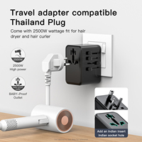 Adaptateur multi-prises pour prise d'extension de HL-BO1-PQ25W Spécifications indiennes Adaptateur de voyage universel World International Power