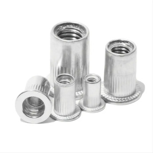 Baiguluo Rivet Nut Set M3 M4 M5 M6 M8 Aluminum Alloy Flat Head Flanged 100Pcs Set - Product Image 2
