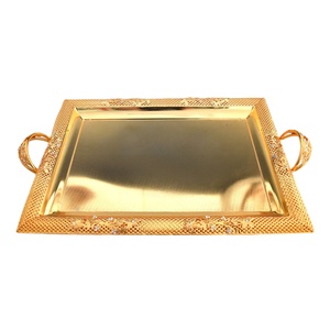 Mesa de Boda para <span class=keywords><strong>el</strong></span> Hogar, de Metal, Dorada, Plateada, para Frutos Secos, Bandeja para Servir Pastel de Chocolate - Product Image 2