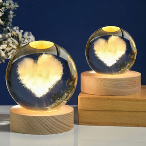 Regalo di compleanno 60mm di cristallo 3D con incisione Laser sistema solare <span class=keywords><strong>pianeta</strong></span> <span class=keywords><strong>luna</strong></span> di vetro palla luce notturna - Product Image 3