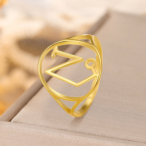 Myshape Uriel Archange Symbole Anneau Ésotérique Glyphe Magique Religieux Talisman Alliance Acier Inoxydable Bijoux Minimalisme - Product Image 1