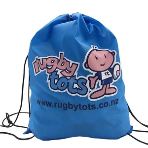 Factory Price Polyester Waterproof <b>Backpack</b> Beach Bag 190T Custom Print <b>Drawstring</b> Bags - Product Image 3