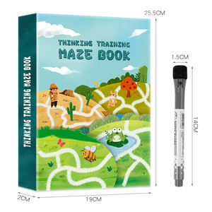 Juego <span class=keywords><strong>de</strong></span> Laberinto <span class=keywords><strong>de</strong></span> Madera para Entrenamiento <span class=keywords><strong>de</strong></span> la Concentración, <span class=keywords><strong>Libros</strong></span> <span class=keywords><strong>de</strong></span> Madera Silenciosos, Juguetes Educativos Montessori para Niños y Niñas Youlebei - Product Image 1