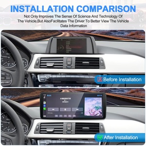 Navihua Écran tactile de voiture 12,8 pouces Android GPS Navigation Carplay Radio Accessoires Stéréo de voiture pour BMW Série 3 NBT 2013-2017 - Product Image 4
